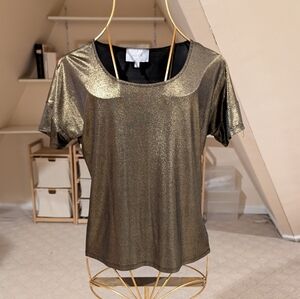 Metallic Gold Women's Top, Size S